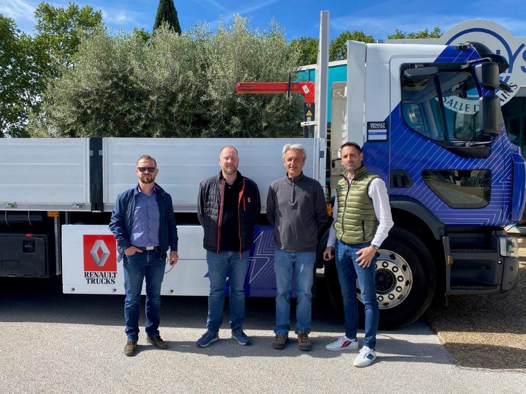 Prolians et France Transport, camion grue électrique